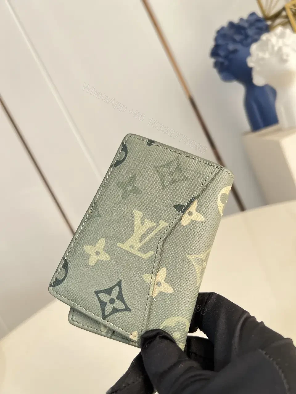 View 3 of Monogram Shine Wallet: Compact, Luxe Card Holder