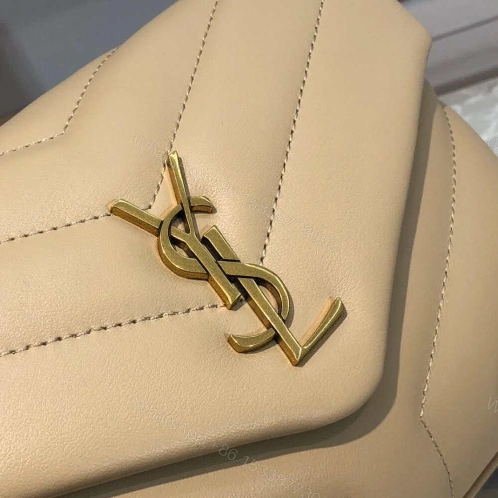 View 2 of Saint Laurent Loulou Toy Strap Bag In Quilted Y Beige 20Cm 678401DV7072721