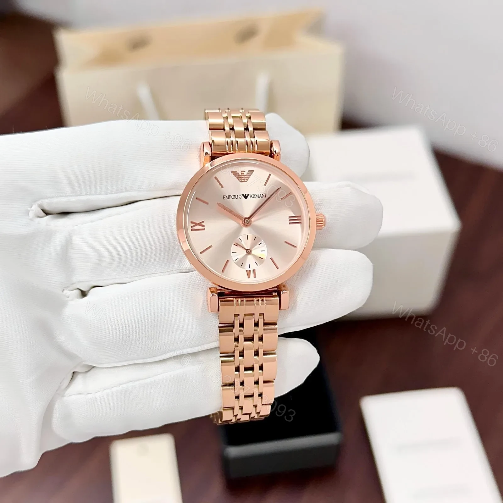Emporio Armani Slim Rose Gold — view 1