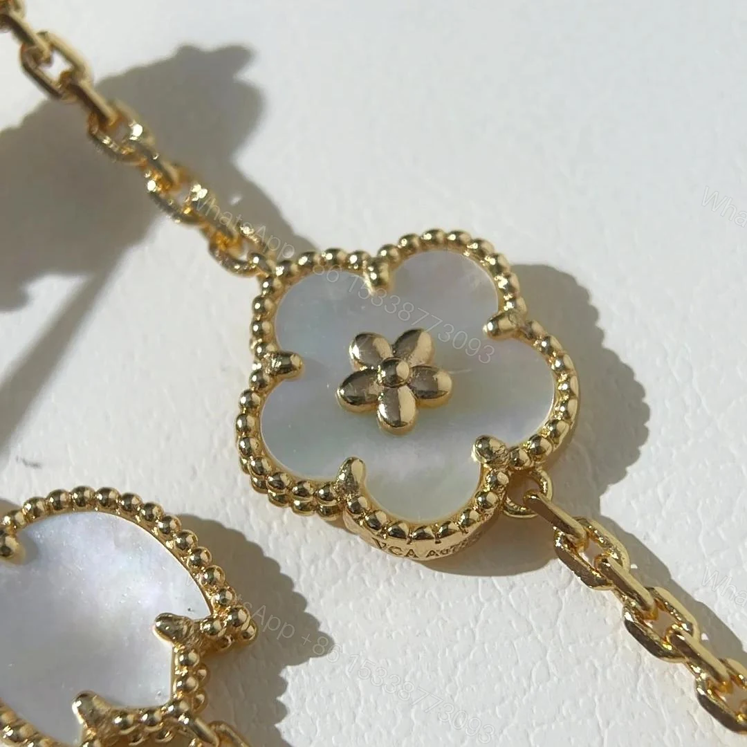 View 3 of VCA 18K Rose Gold 5 Motifs Patterns Lucky Spring Bracelet