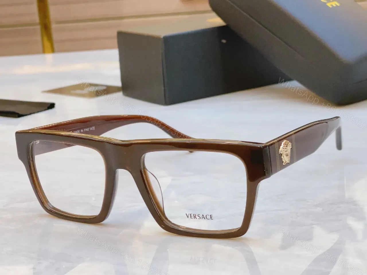 View 9 of Clear Acetate Rectangle Frames – Subtle Shine, Everyday Luxury