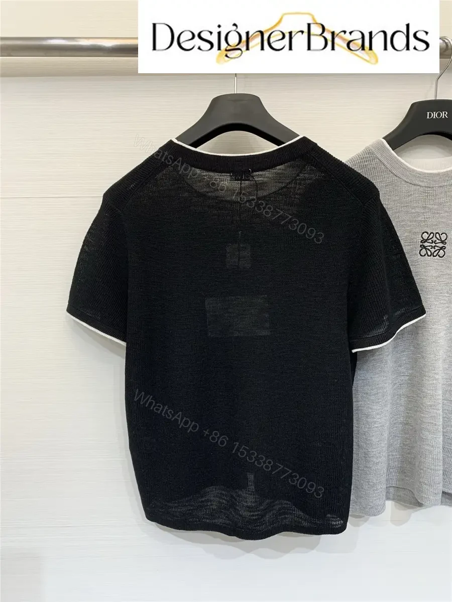 View 4 of Loewe Black Knitted Short-Sleeve Top