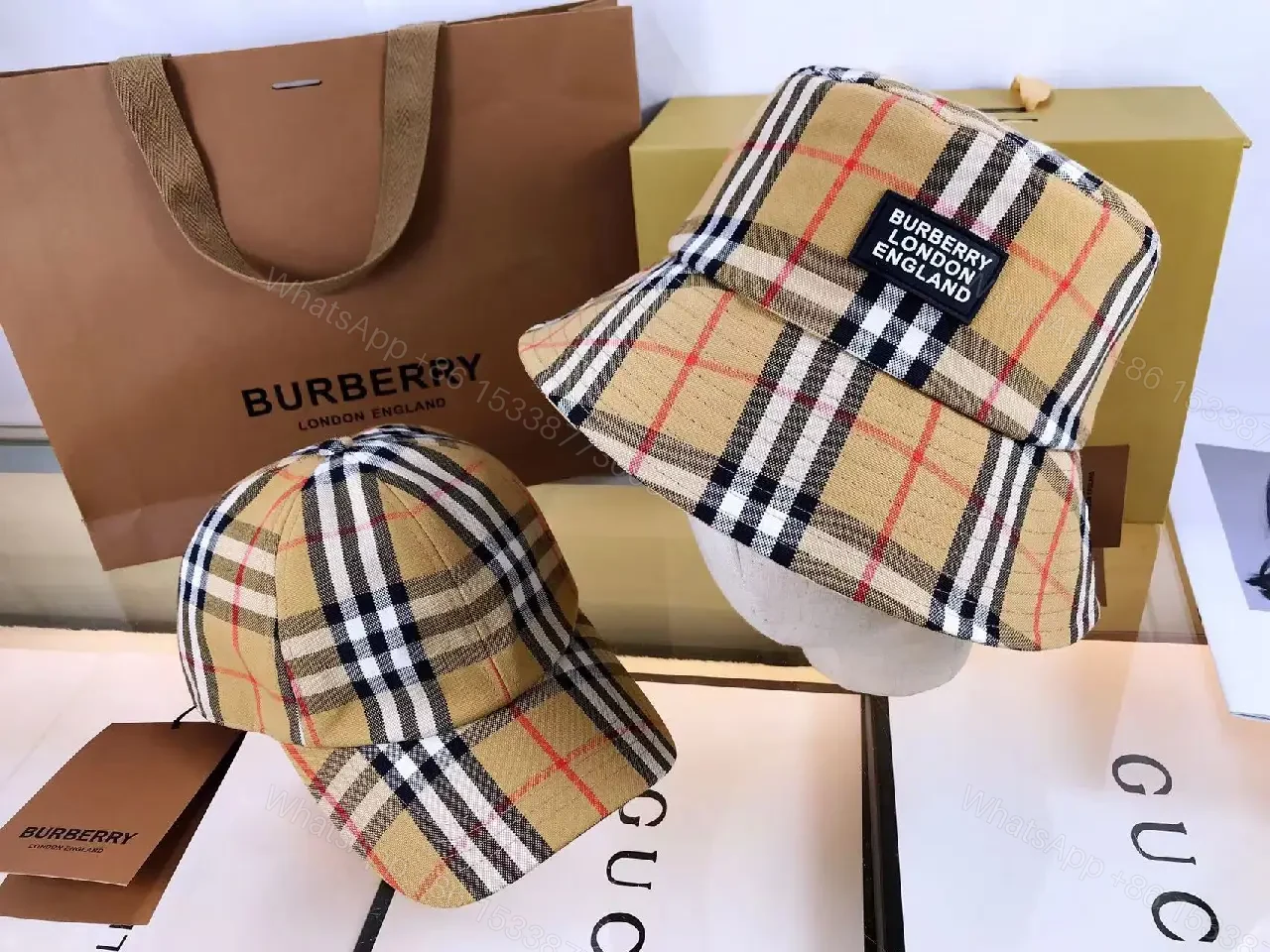 View 7 of Chic Plaid Bucket Hat with Timeless, Modern Utility