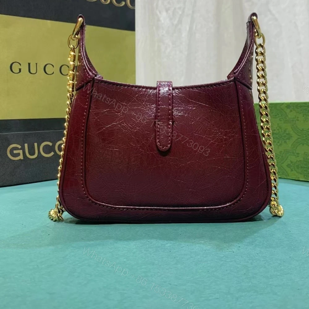 View 4 of Gucci Jackie Notte Mini Bag Rosso Ancora Red 19Cm