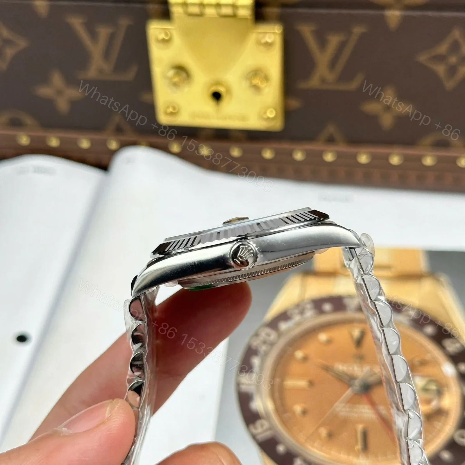 View 3 of Rolex Datejust Bright Blue Diamond Dial 126334-0016 41 mm