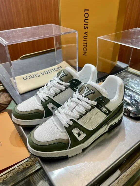 View 8 of Olive LV-Inspired High-Top Sneaker: All-Day Comfort