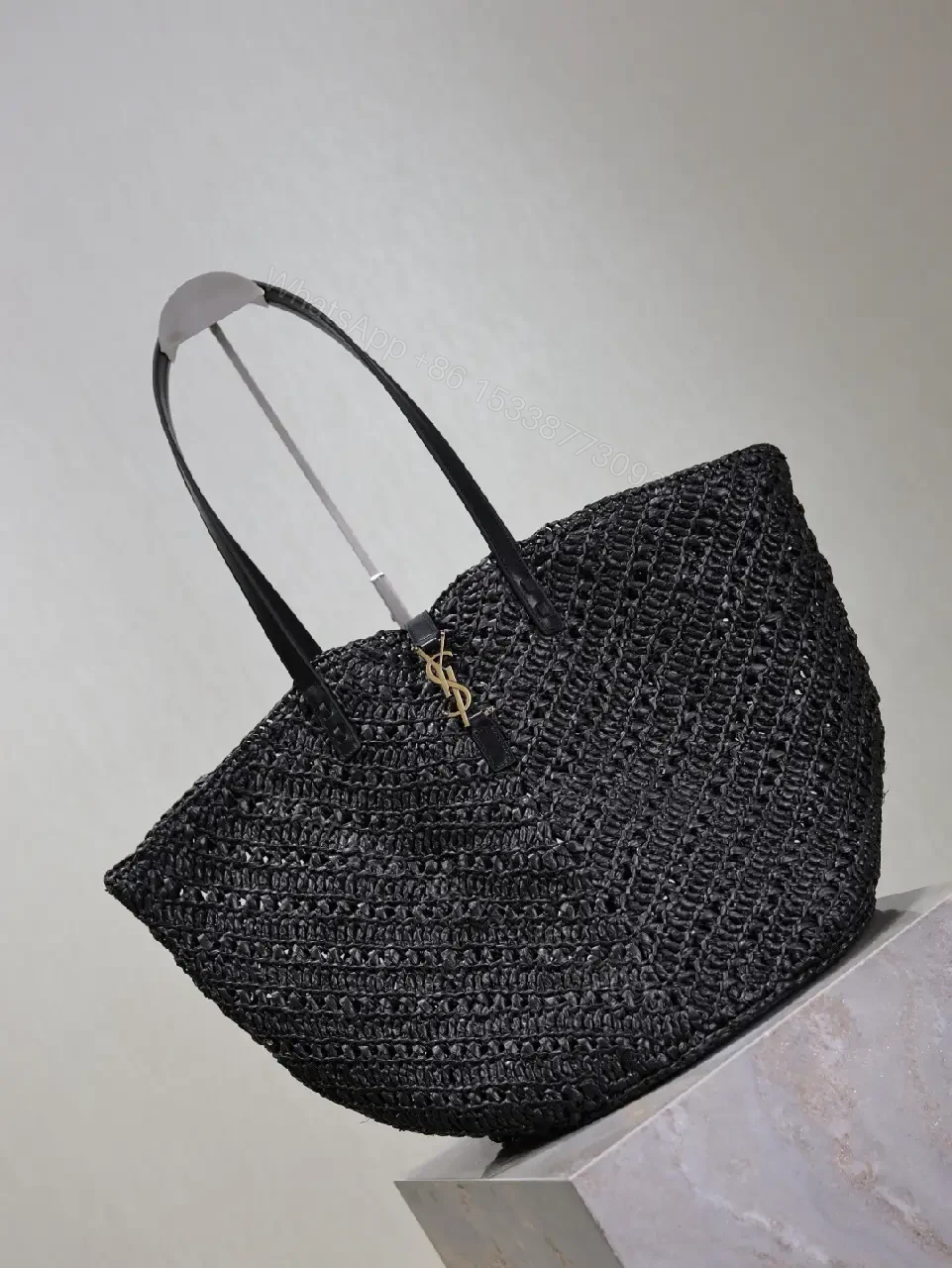 View 7 of Gold-Accent Crochet Tote: Premium Texture, All-Day Carry