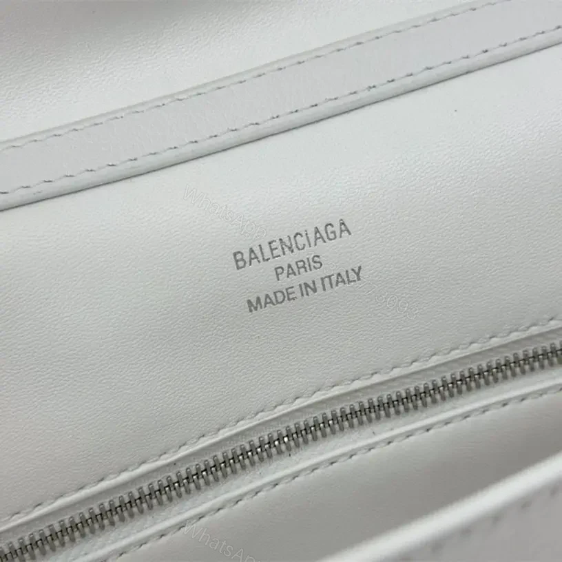 View 7 of 高仿Balenciaga*Rodeo系列V79016小牛皮手袋白銀小號號免檢版