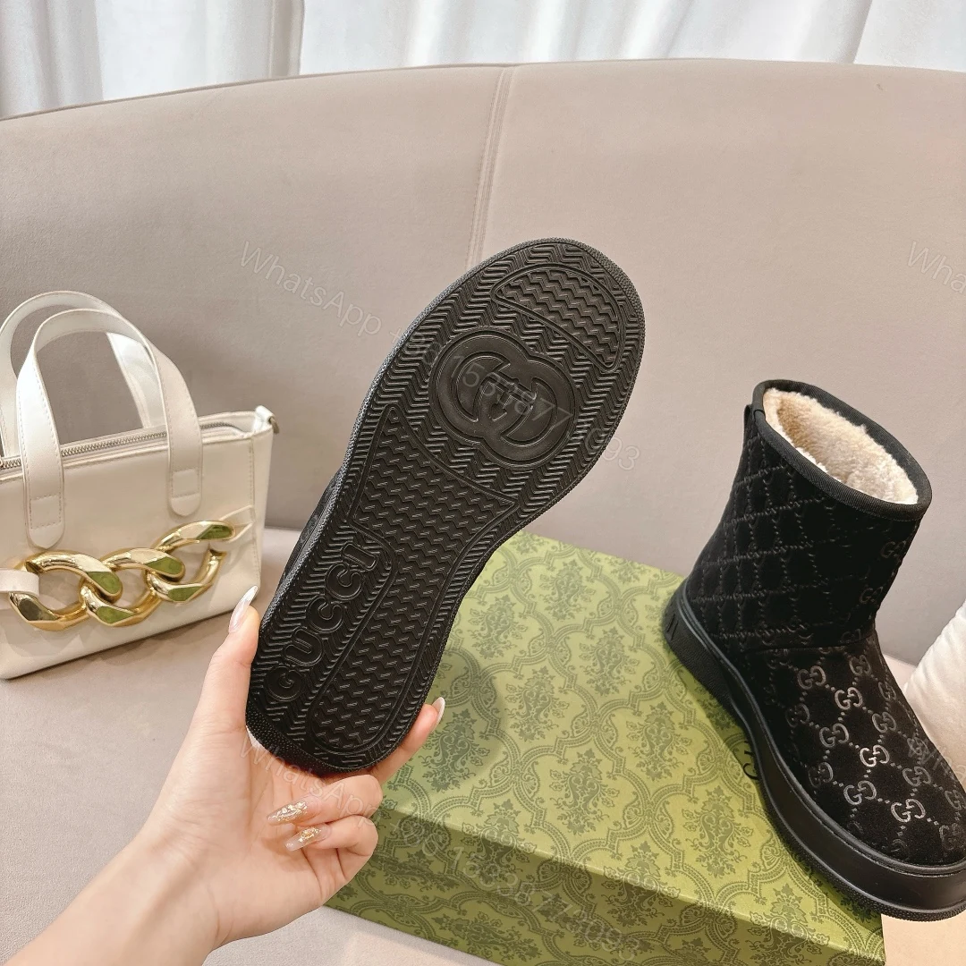 View 7 of GUCCI WOMEN’S BOOT GG SUDE CANVAS BLACK