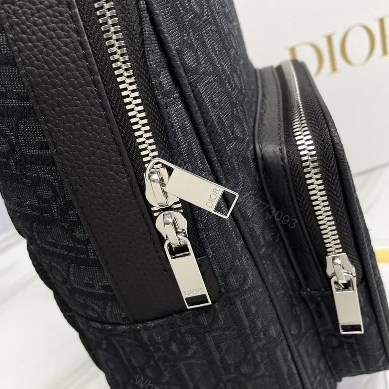 View 3 of Monogram Dior Oblique Backpack â€“ Black, Everyday Luxury