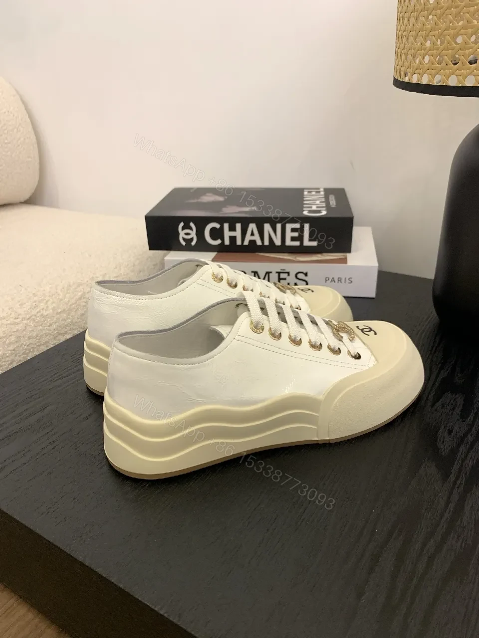 View 5 of Cream-White Leather Sneakers: Subtle Opulence, Everyday Luxury