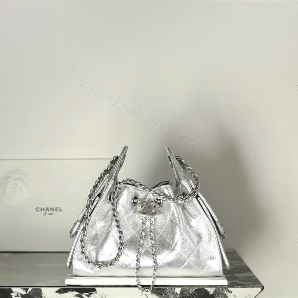 高仿Chanel*26C/25Bag系列AS5631小牛皮手袋Mini銀色免檢版 — view 1