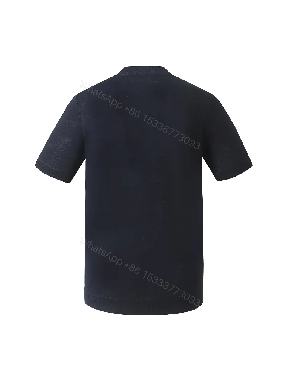 View 4 of Black Knit Tee Milano Logo Crewneck