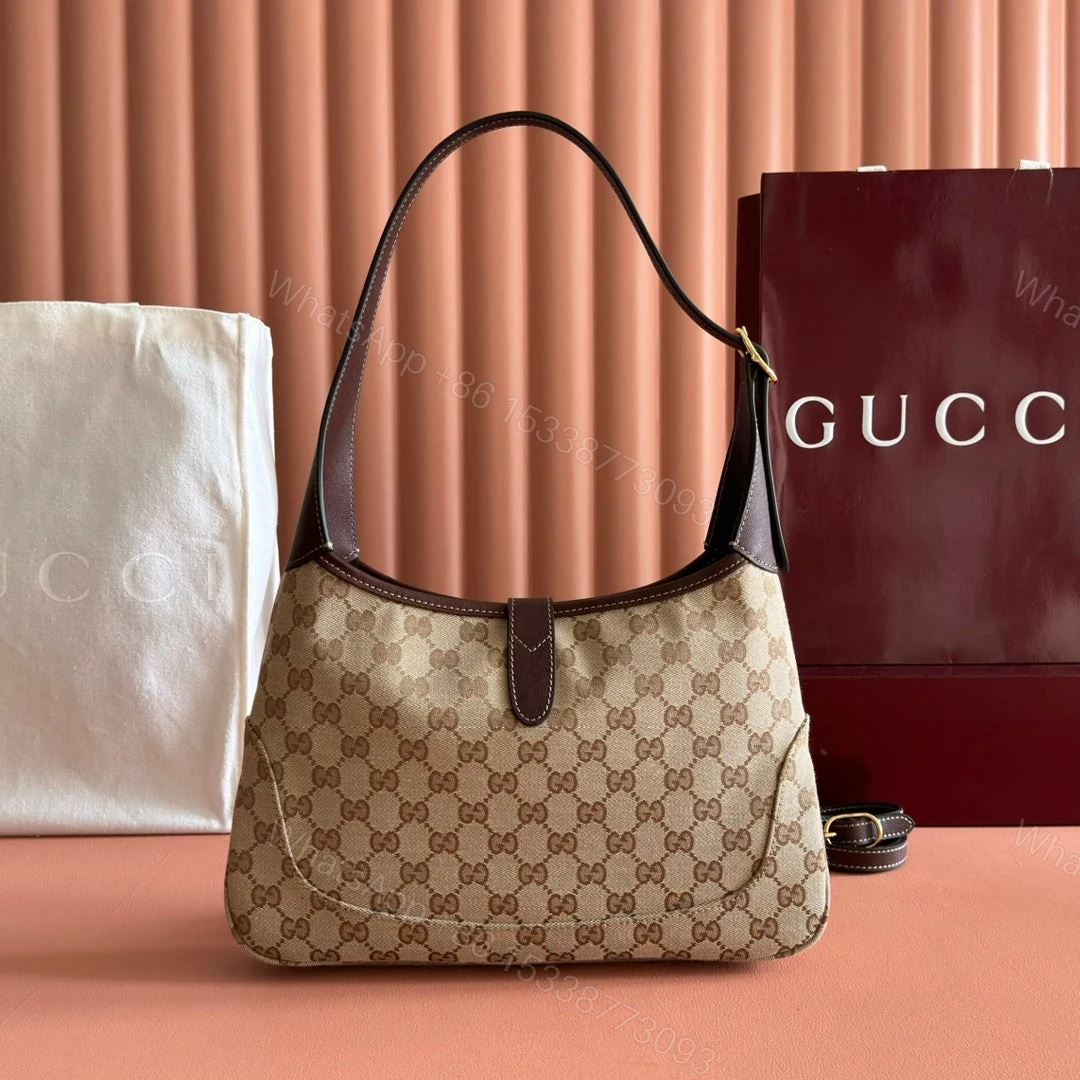 View 2 of GUCCI 25S JACKIE MONOGRAM 28 CM IN LIGHT BROWN CANVAS AND CALFSKIN