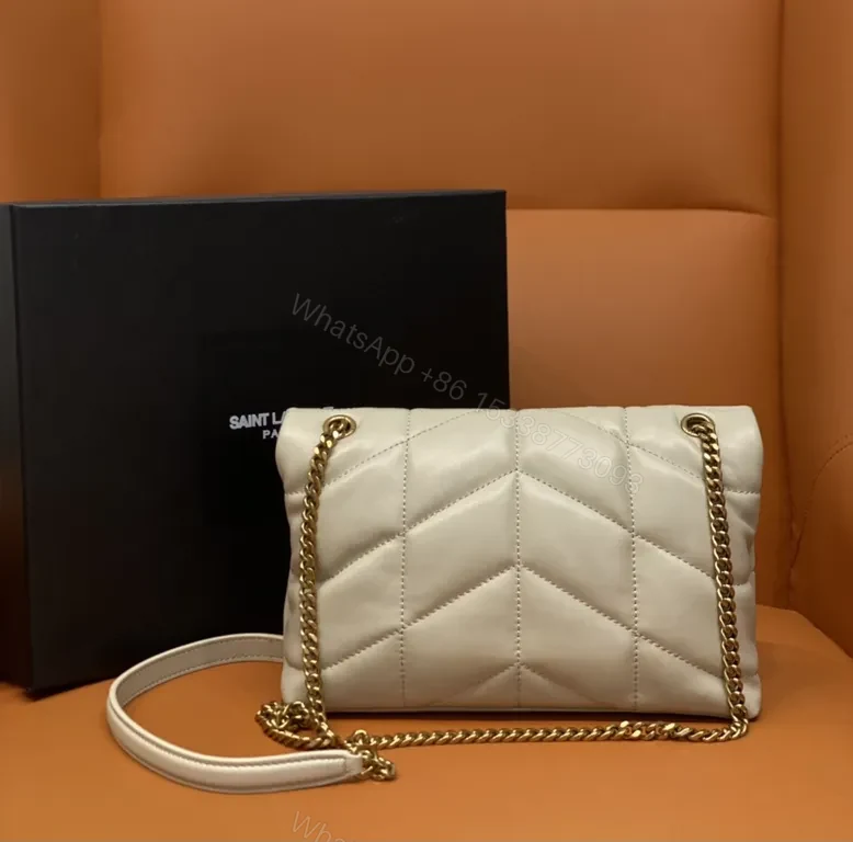 View 8 of Quilted Cream Envelope Bag â€” YSL-Inspired Luxury, Crossbody