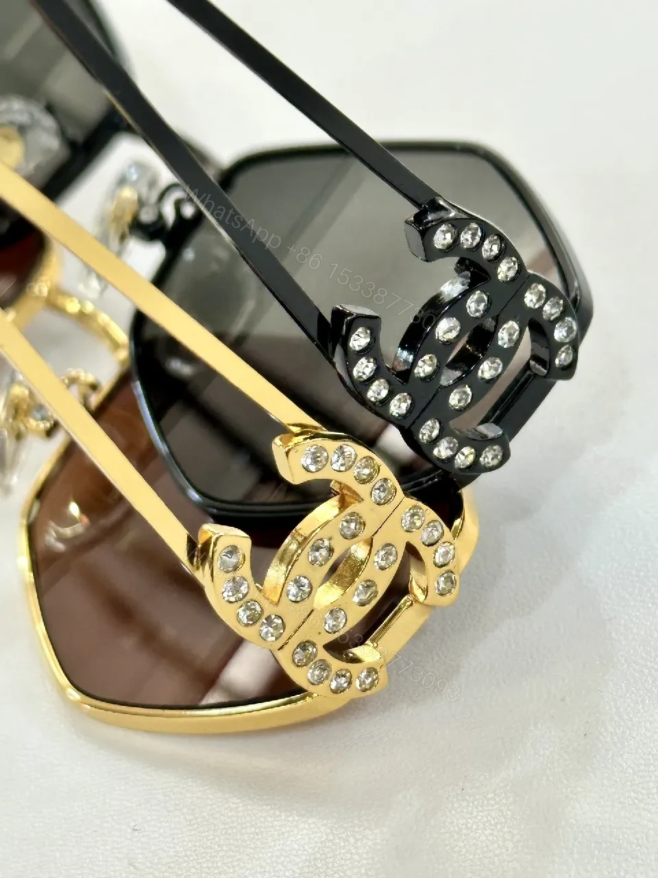 View 9 of Chic Micro-Refined Sunglasses with Chanel Detailing Edge