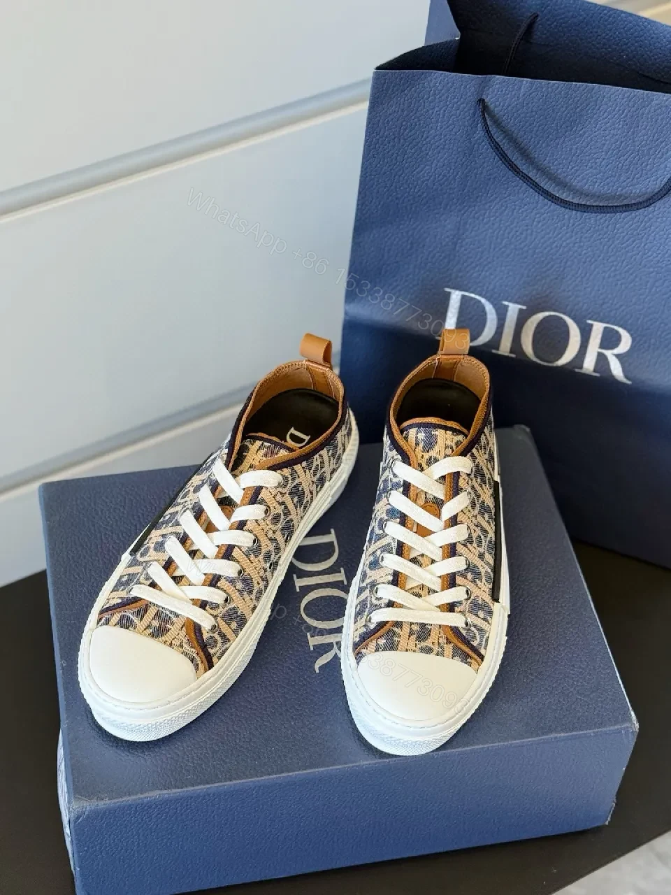 View 3 of Patterned Low-Top Sneaker: Luxury Daily Comfort