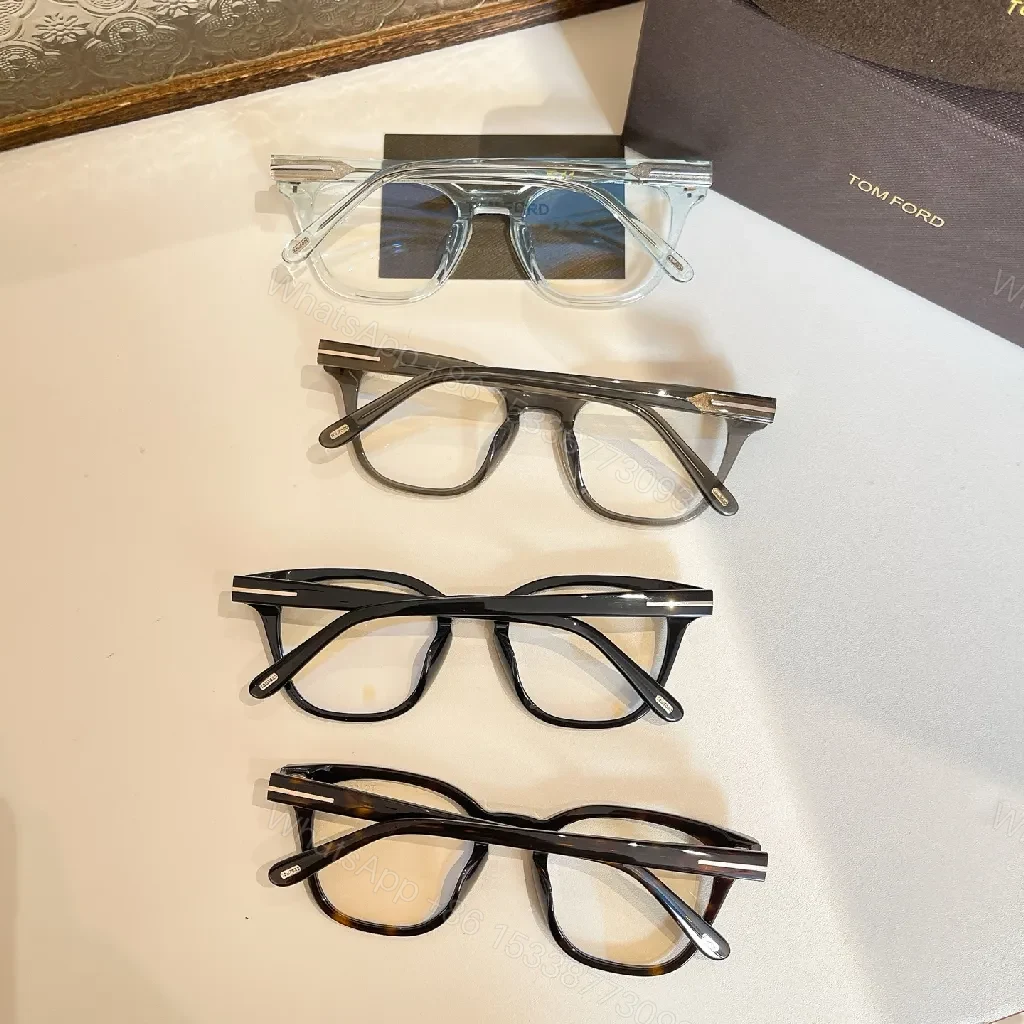 View 3 of Black Acetate Tom Ford Eyeglasses - Minimalist Luxury, Subtle Gold Details, All-Day Comfort, Premium frames