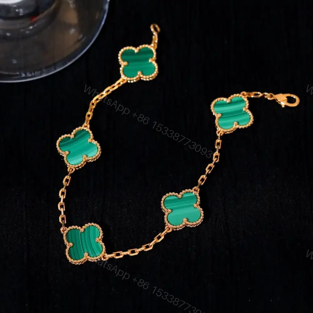 View 6 of 高仿首飾VanCleef&Arpels*RL80900孔雀石黃金手鏈