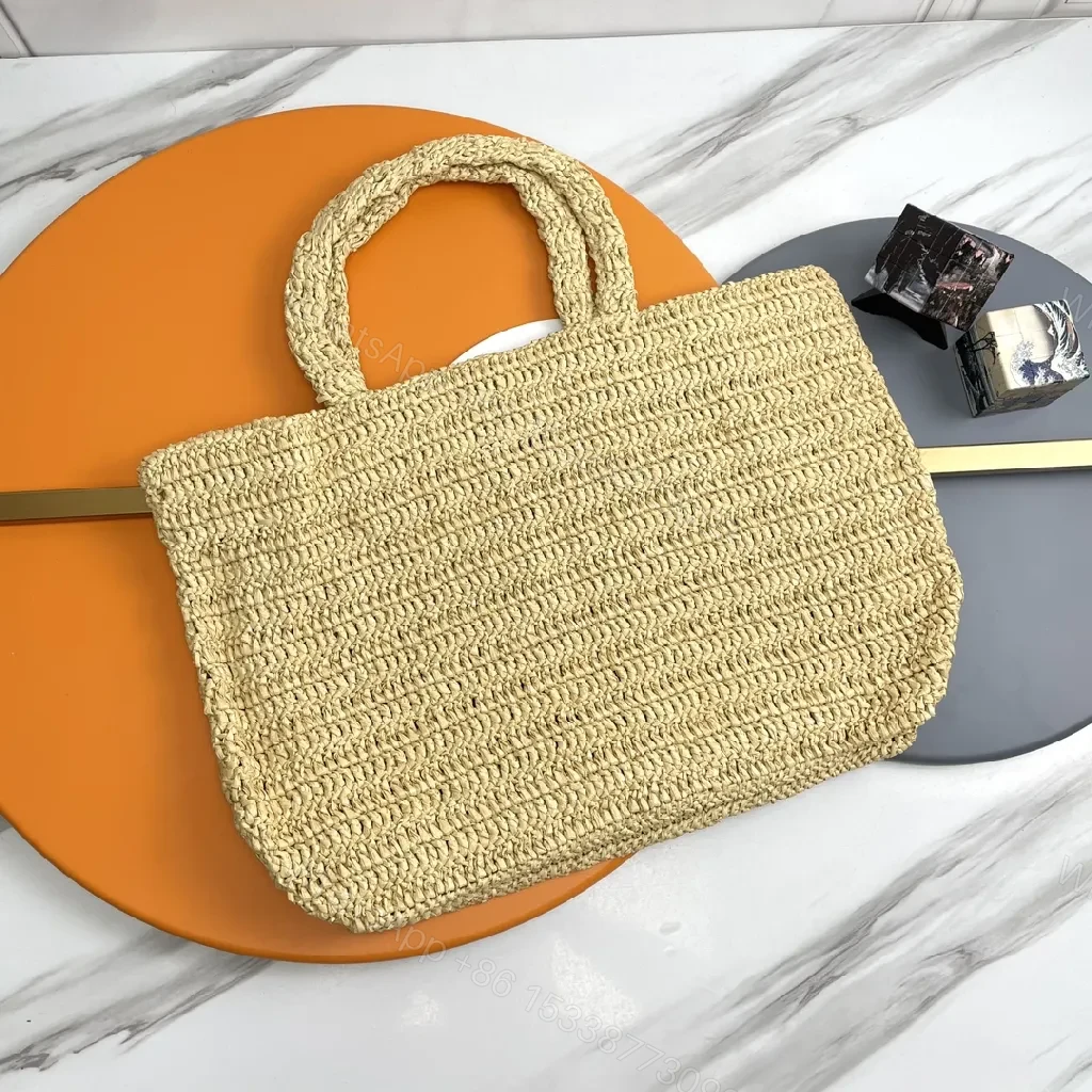 View 8 of Straw Tote: Structured, Sun-Kissed, Designer-Inspired Chic
