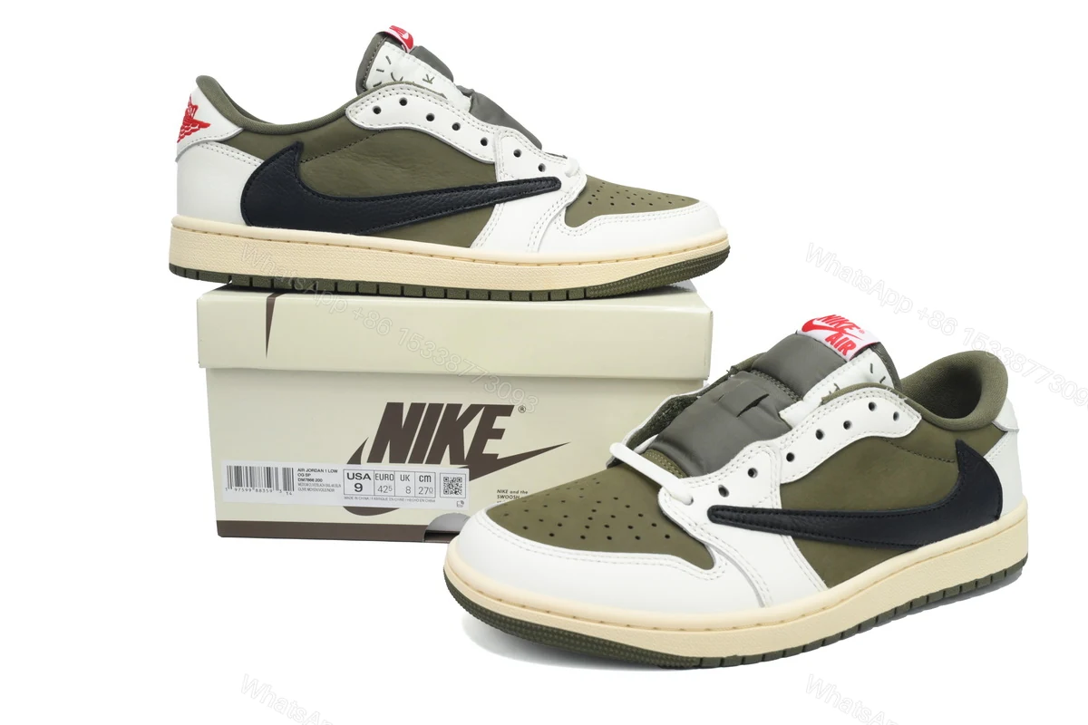 Travis Scott x Air Jordan 1 Low OG SP 'Medium Olive' DM7866-200 — view 2