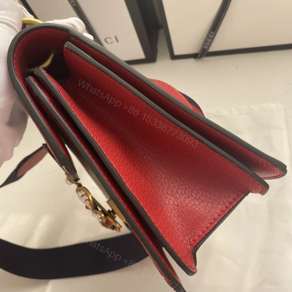 View 5 of Gucci Queen Margaret GG Small Top Handle Bag Red 25Cm