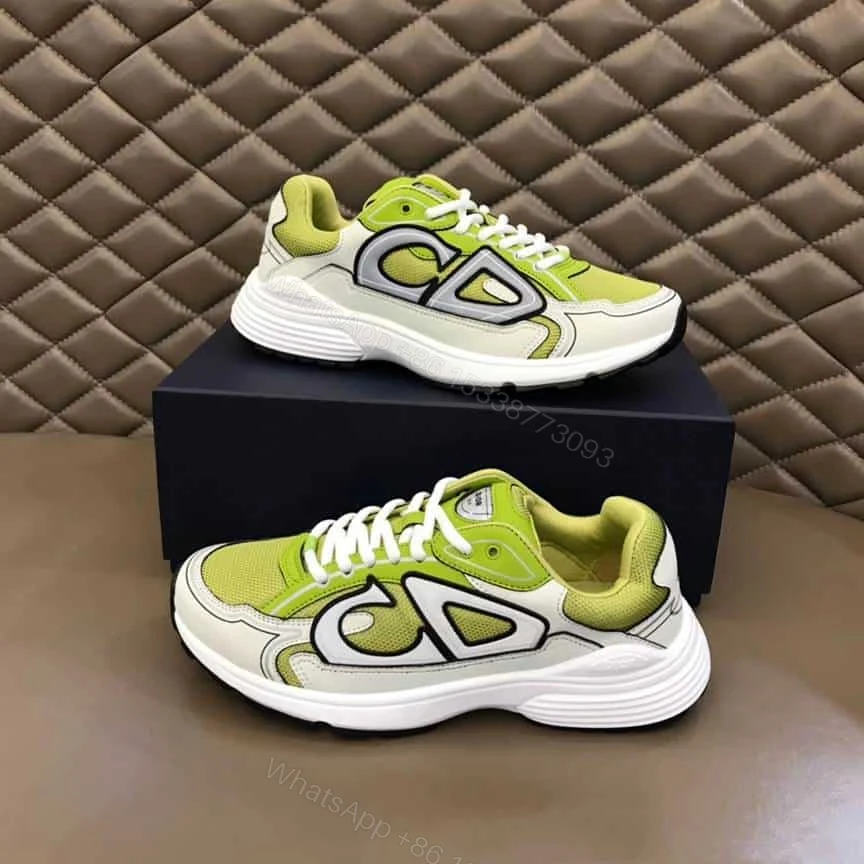 View 8 of DIOR B30 SNEAKER YELLOW MESH AND WHITE TECHNICAL FABRIC – CD87