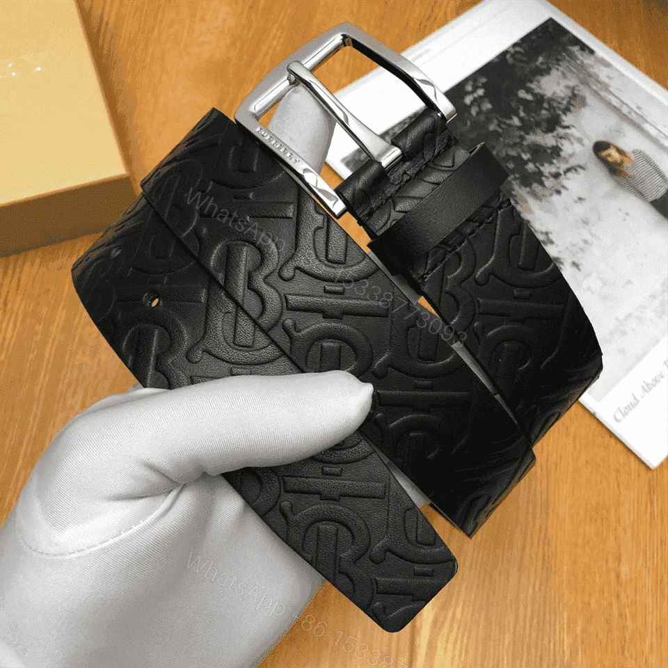 View 8 of BURBERRY MONOGRAM LEATHER BELT – B22