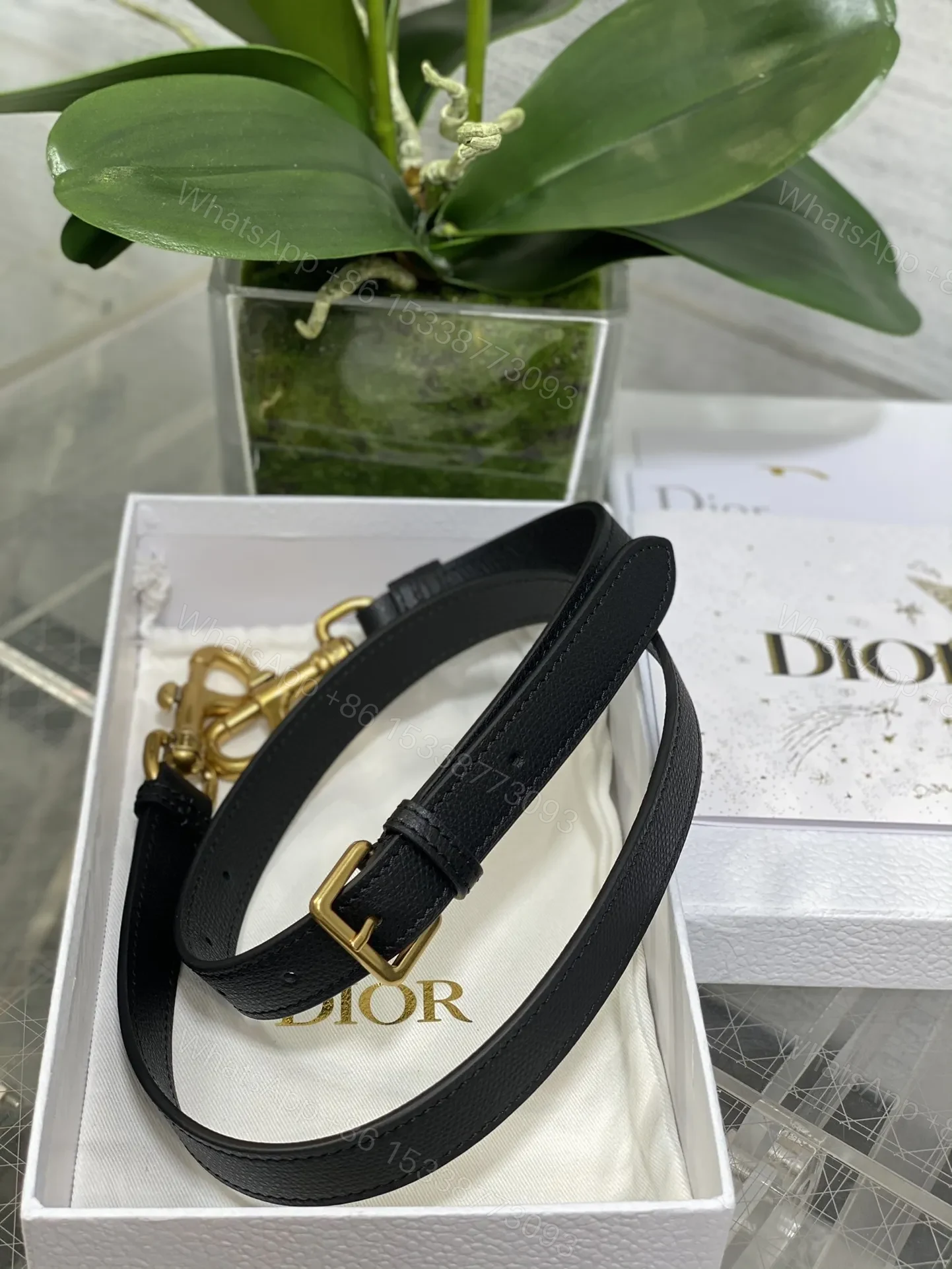 View 7 of Christian Dior Saddle Bag in Black Gold Hardware