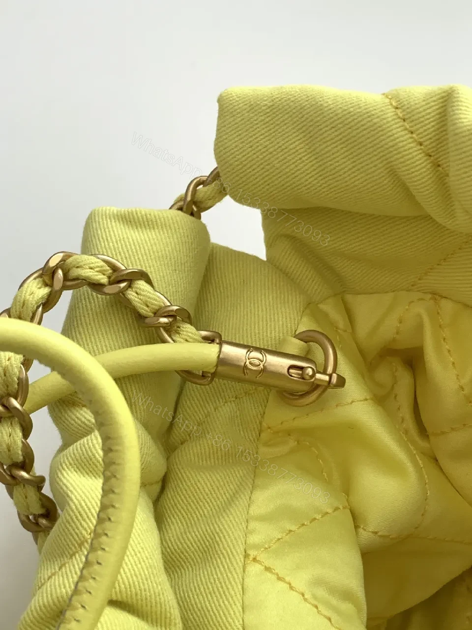 View 2 of Lemon Yellow Quilted Puff Bag: Luxe Crossbody Shine
