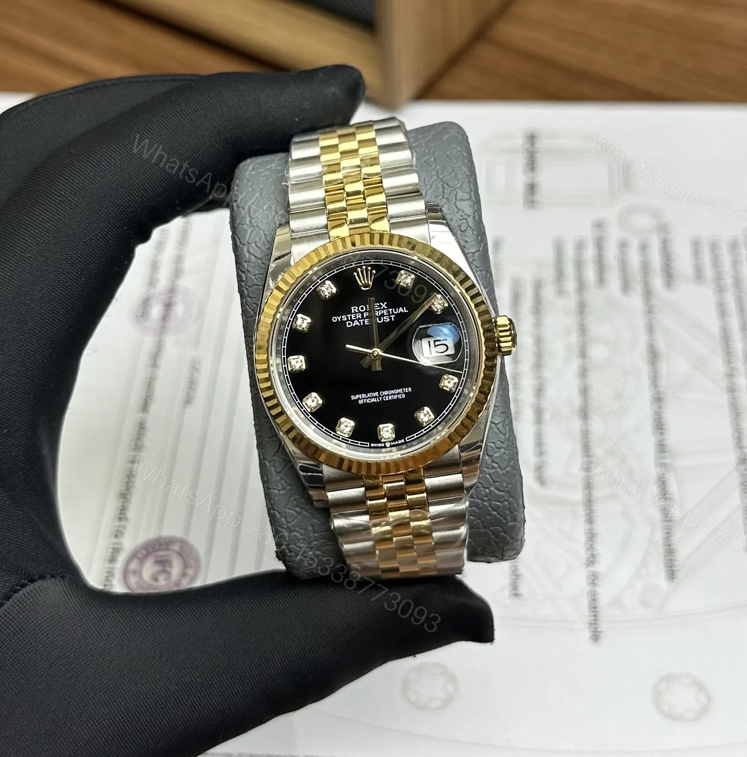 View 2 of Rolex Datejust Black Diamond Dial 126333-0006 41 mm