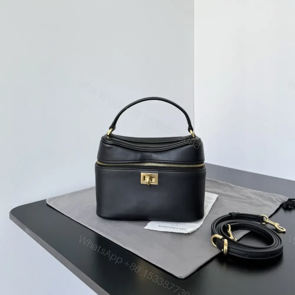 高仿Balenciaga*Rodeo系列V1000小牛皮盒子包黑色金扣免檢版 — view 1
