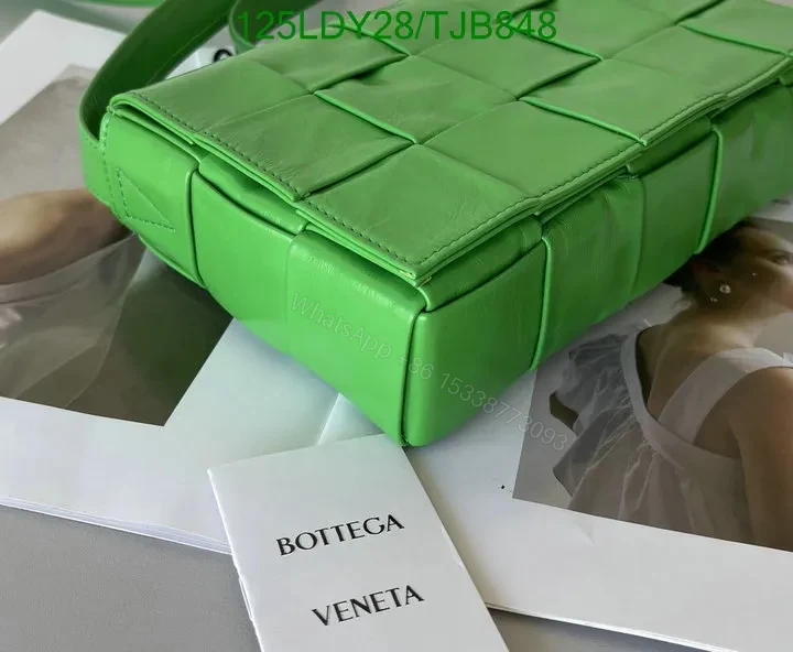 View 14 of Bottega Veneta Premium Nappa Leather Intrecciato Weave Bag with Magnetic Fastening BV9101