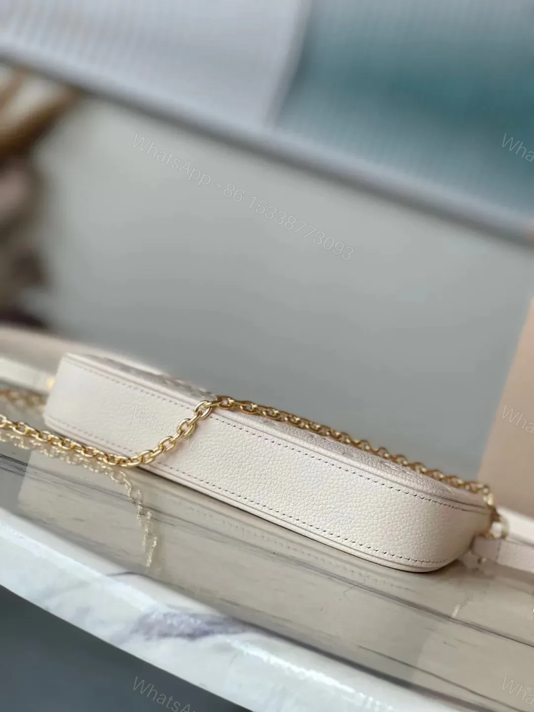 View 3 of Louis Vuitton LV Easy Pouch On Strap Handbags White Milk 19×11.5x3cm