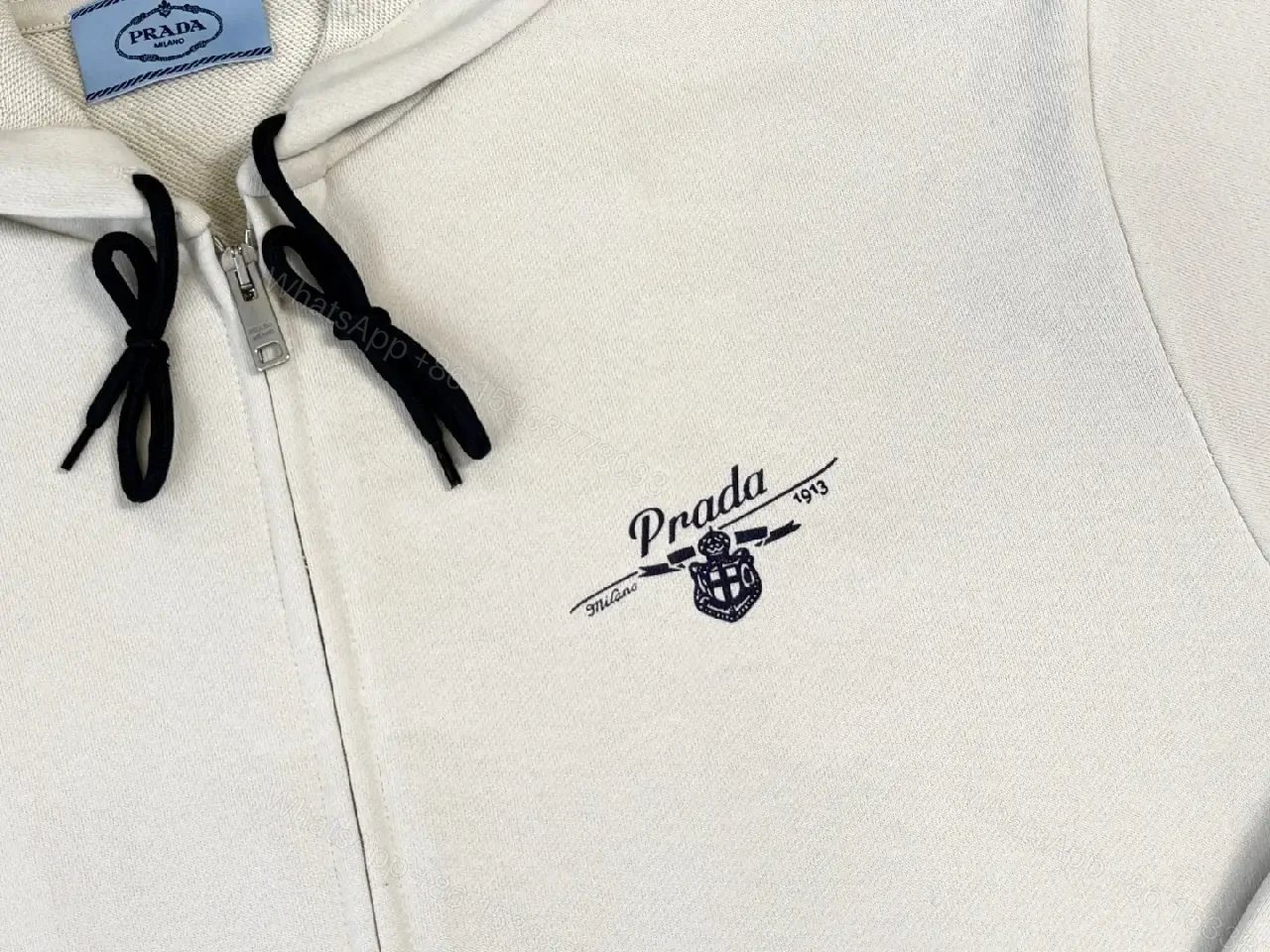 View 5 of Off-White Cotton-Blend Minimalist Zip Hoodie