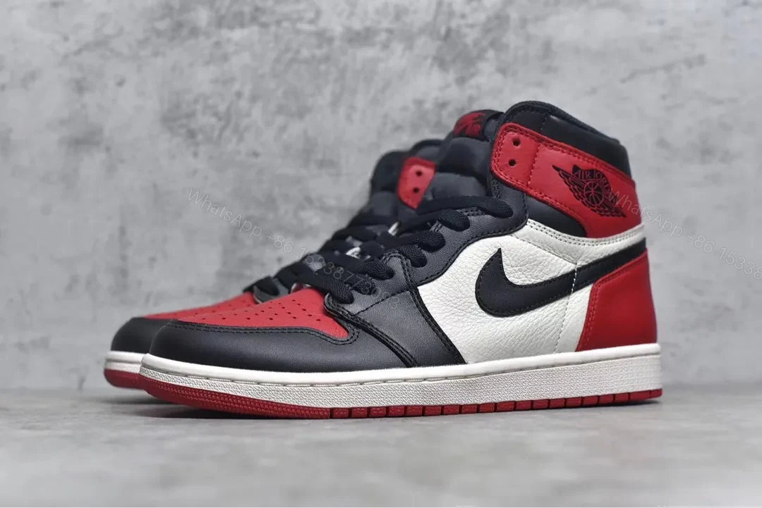 View 2 of Air Jordan 1 Retro High Bred Toe Reps