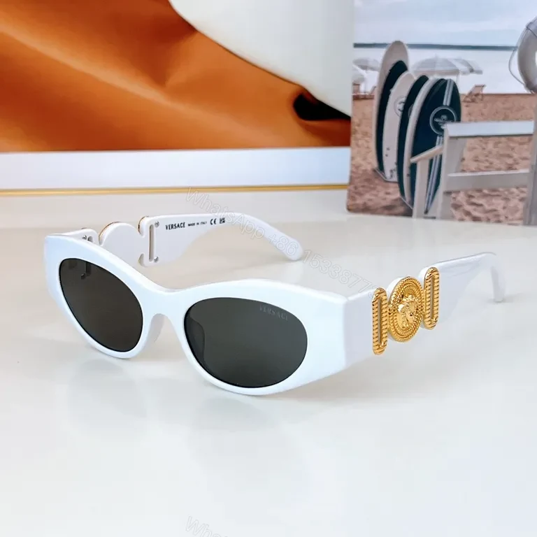 View 6 of Crystal Clear Versace-Inspired Sunglasses: Luxe All-Day Comfort