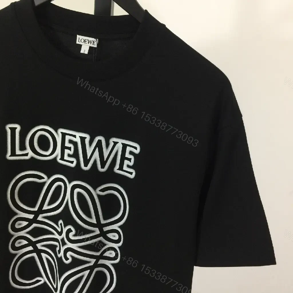 View 4 of Bold Logo Graphic Tee - Premium Cotton-Blend Black T-Shirt