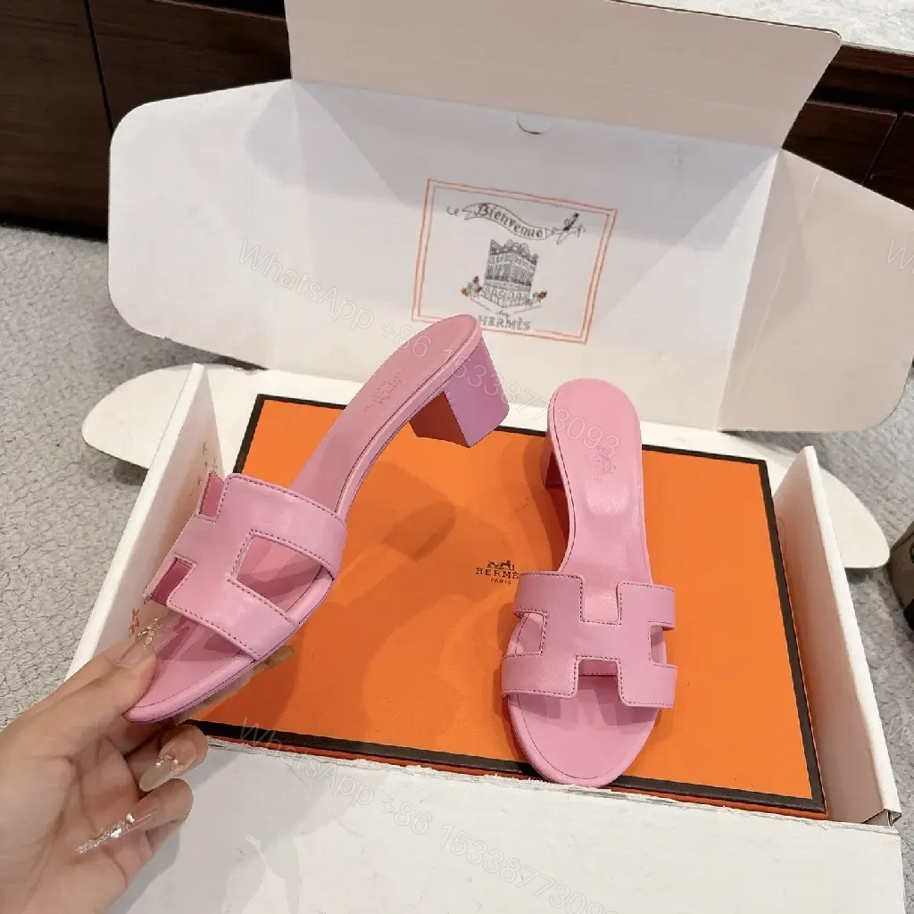 View 2 of Soft Rose Leather Slide – Elevated Comfort, Signature Buckle Slide