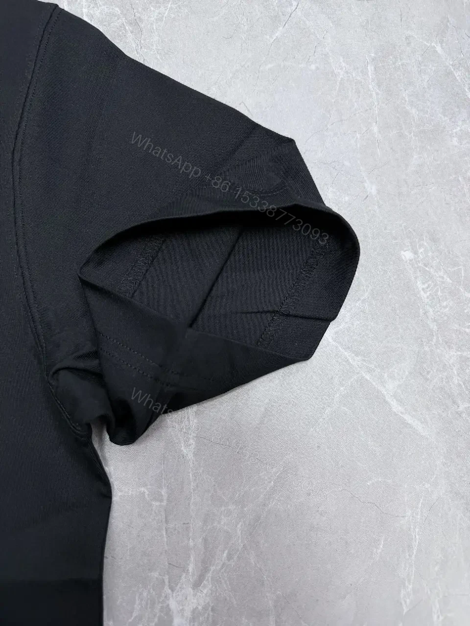 View 9 of Bold Black Cotton Tee, Subtle Luxe Details, Casual Confidence Tee