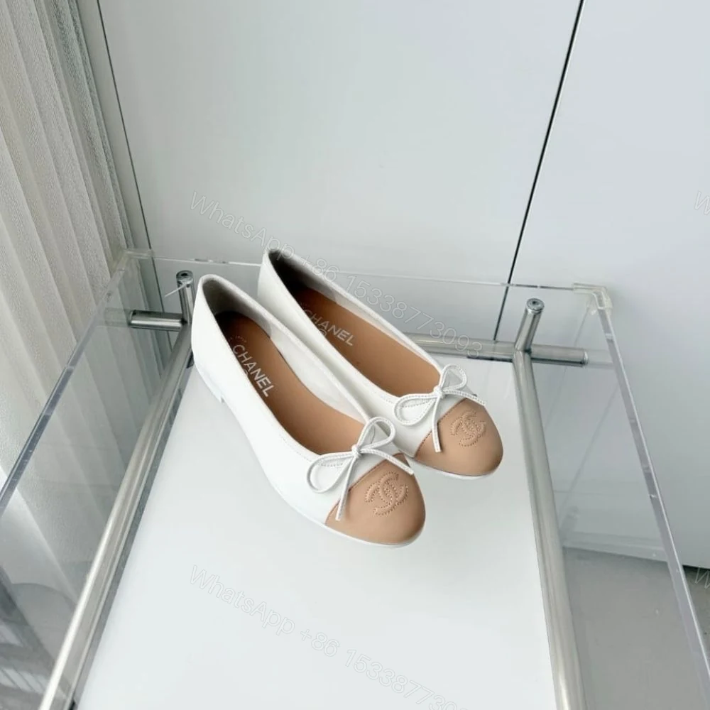 View 4 of Chanel Ballet Flats White And Beige