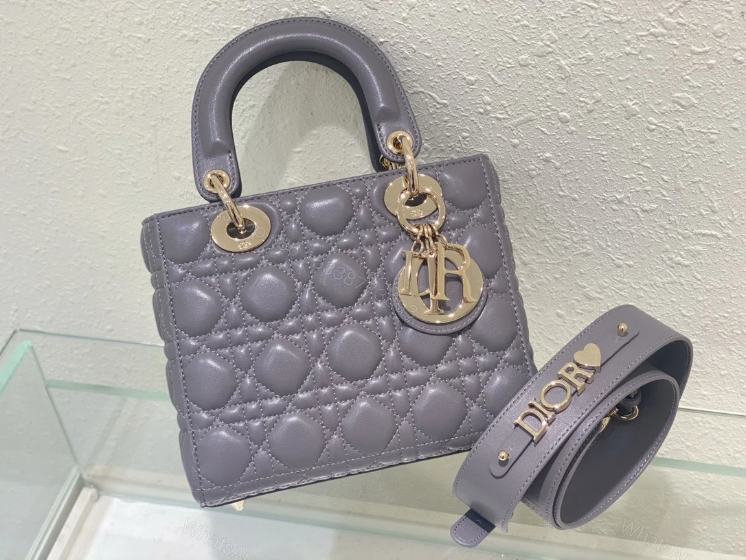 View 3 of Dior Lady ABC Super Quality Gray Handbag 20cm