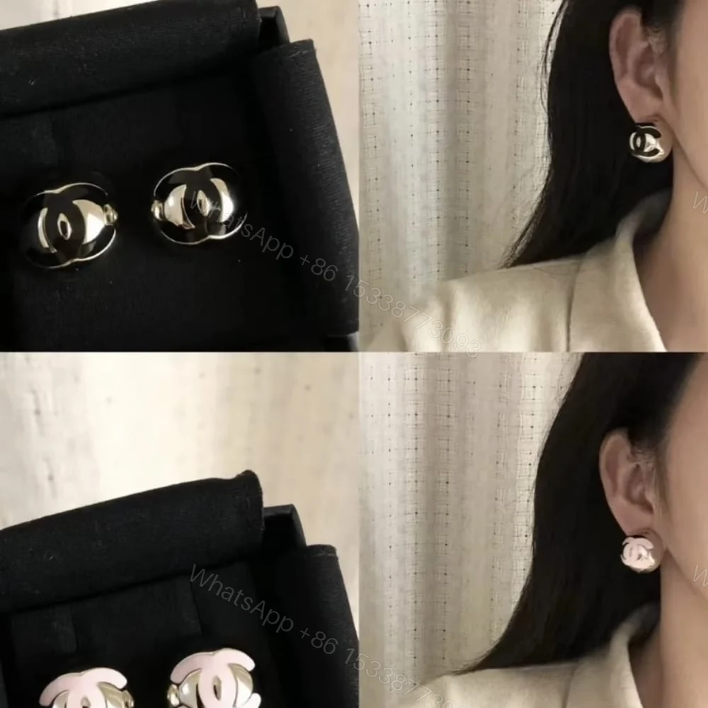 View 4 of CHANEL STUD EARRINGS GOLD BLACK ABE810 B19198 NACVD