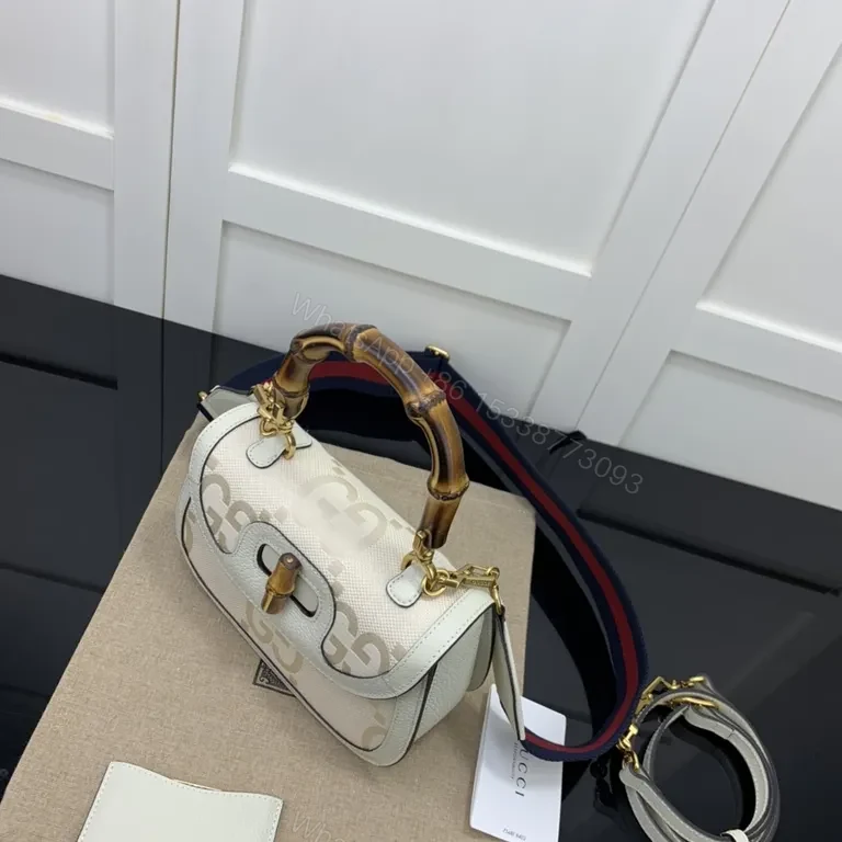 View 4 of Bamboo-Handled Signature G Bag: Everyday Luxury Bag
