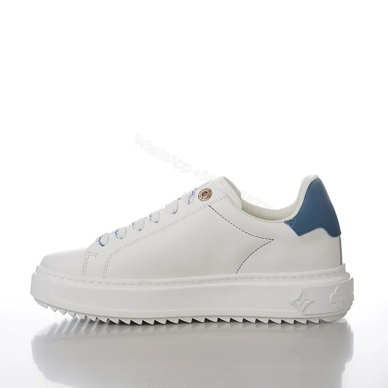 View 2 of White Leather Sneaker with LV Monogram â€“ Luxe Comfort Sneaker