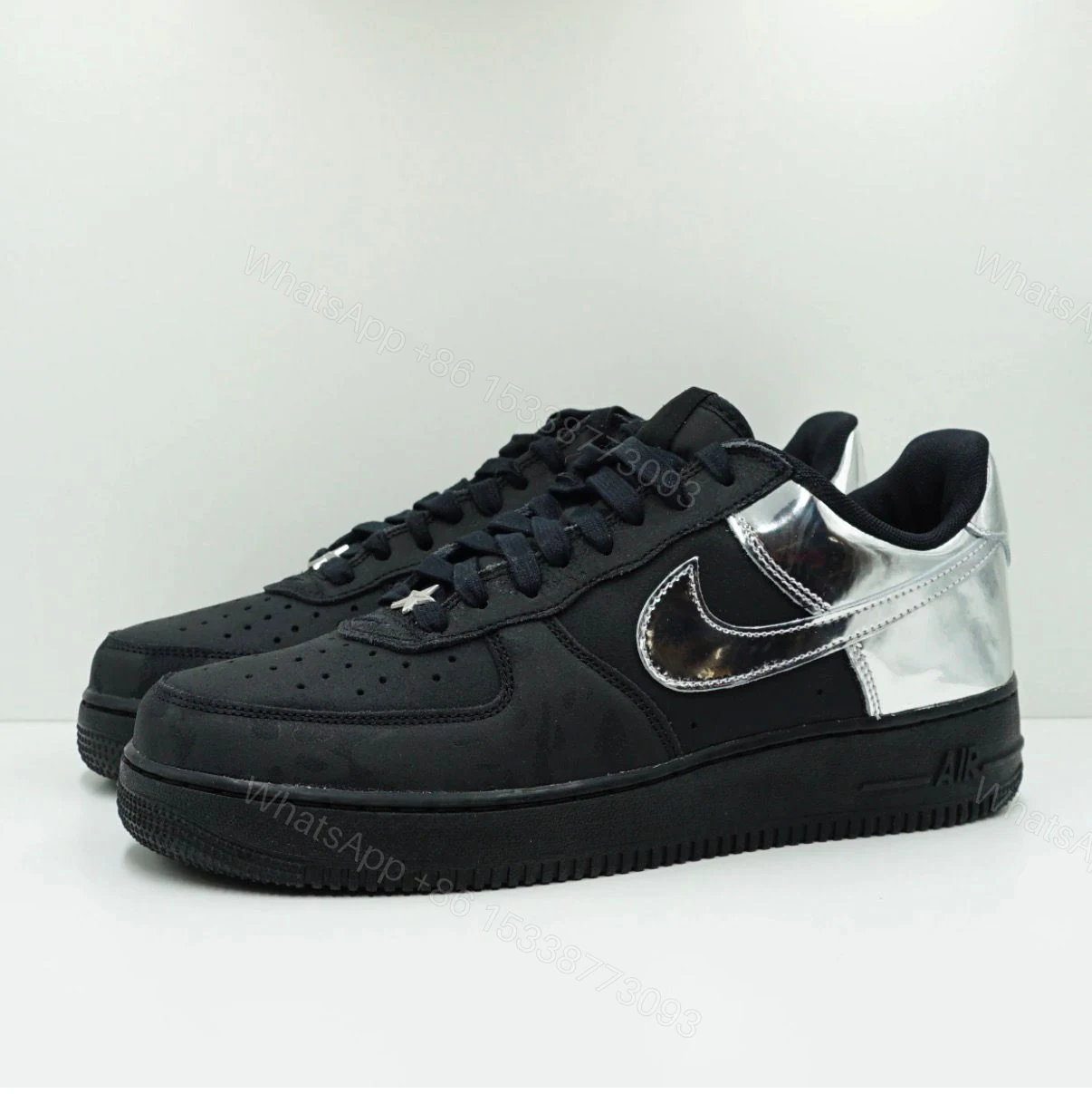 FIRST COPY NIKE AIR FORCE ONE METALLIC IN BLACK 2026 SNEAKERS — view 2