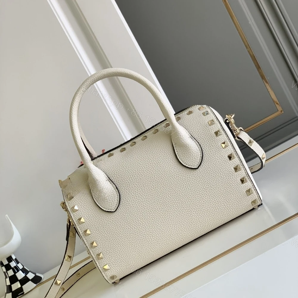 View 2 of VALENTINO CARAVANI BOLSAS ROCKSTUD GRANATO WHITE 24CM