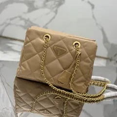 View 3 of SQUARE BAG 28 IN BLACK RE-NYLON AND SAFFIANO LEATHER TRIM