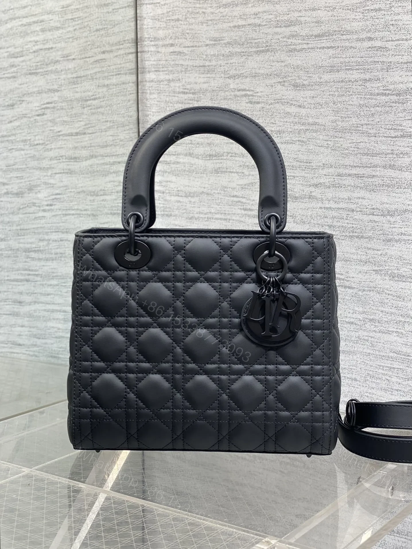 View 2 of Dior Medium Lady Bag in Matte Black