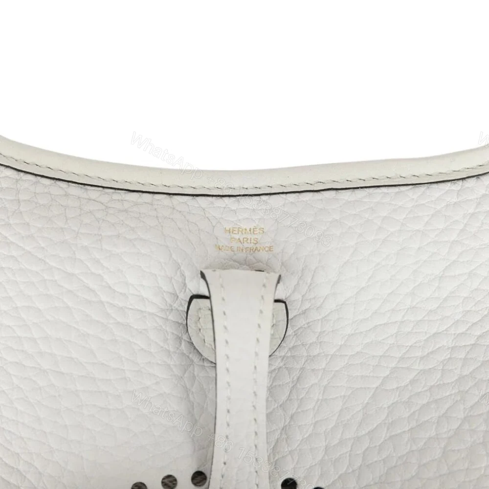 View 3 of Hermes Evelyne 29 Clemence White 25cm